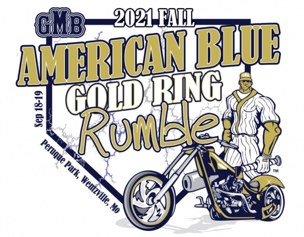 GMB American Blue Ball Gold Ring Rumble – MO